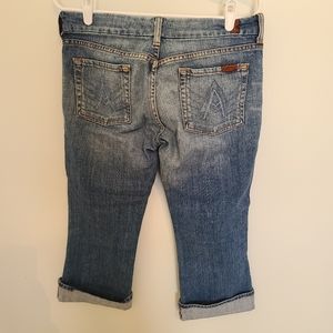 NWOT 7FAM CROPPED A POCKET JEANS